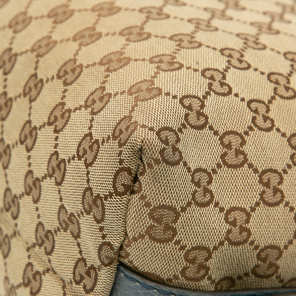 Pre-Loved Gucci Medium GG Canvas Bamboo Bar Tote - Picture 8 of 12